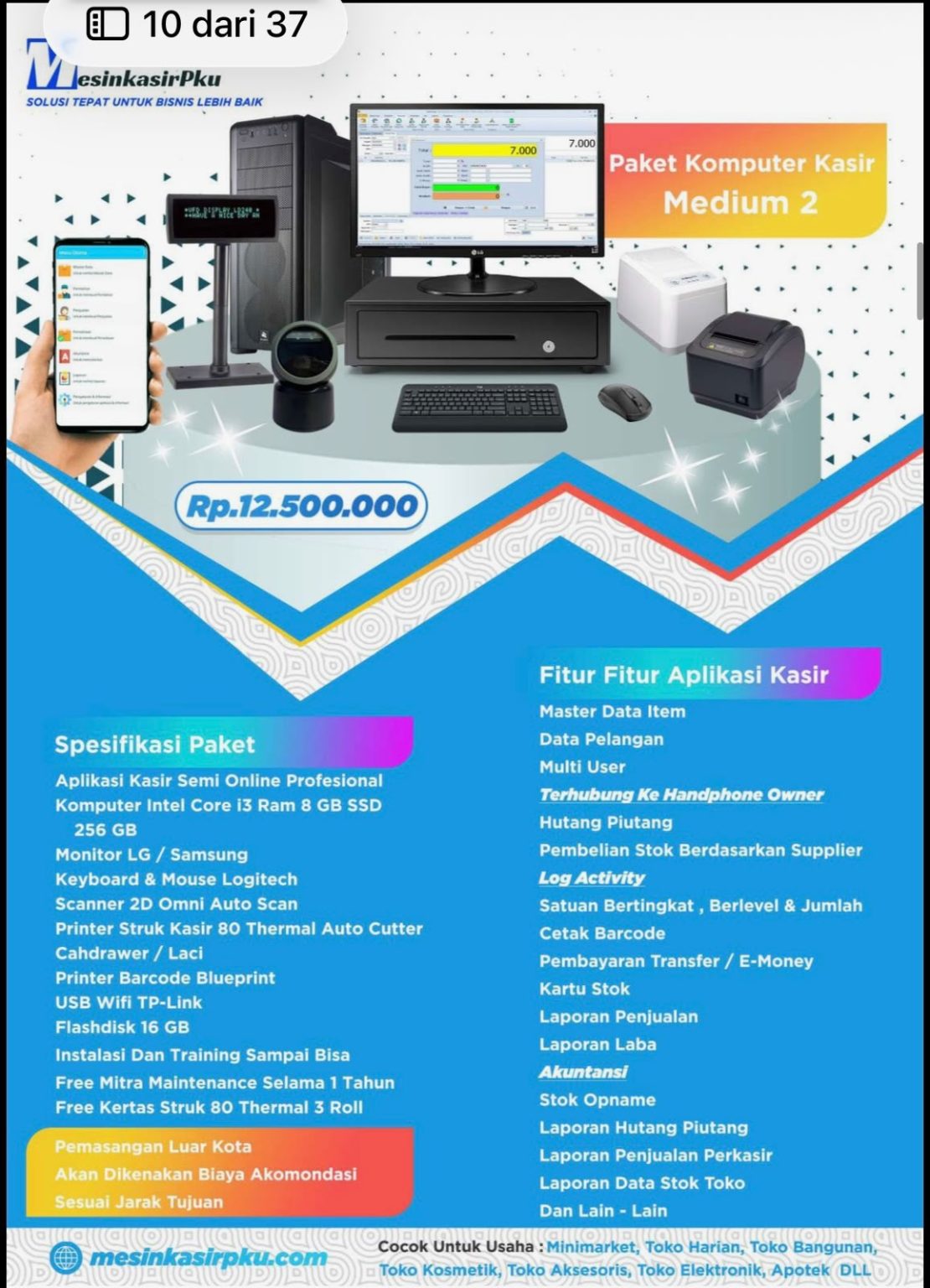 mesin kasir pekanbaru paket medium 2